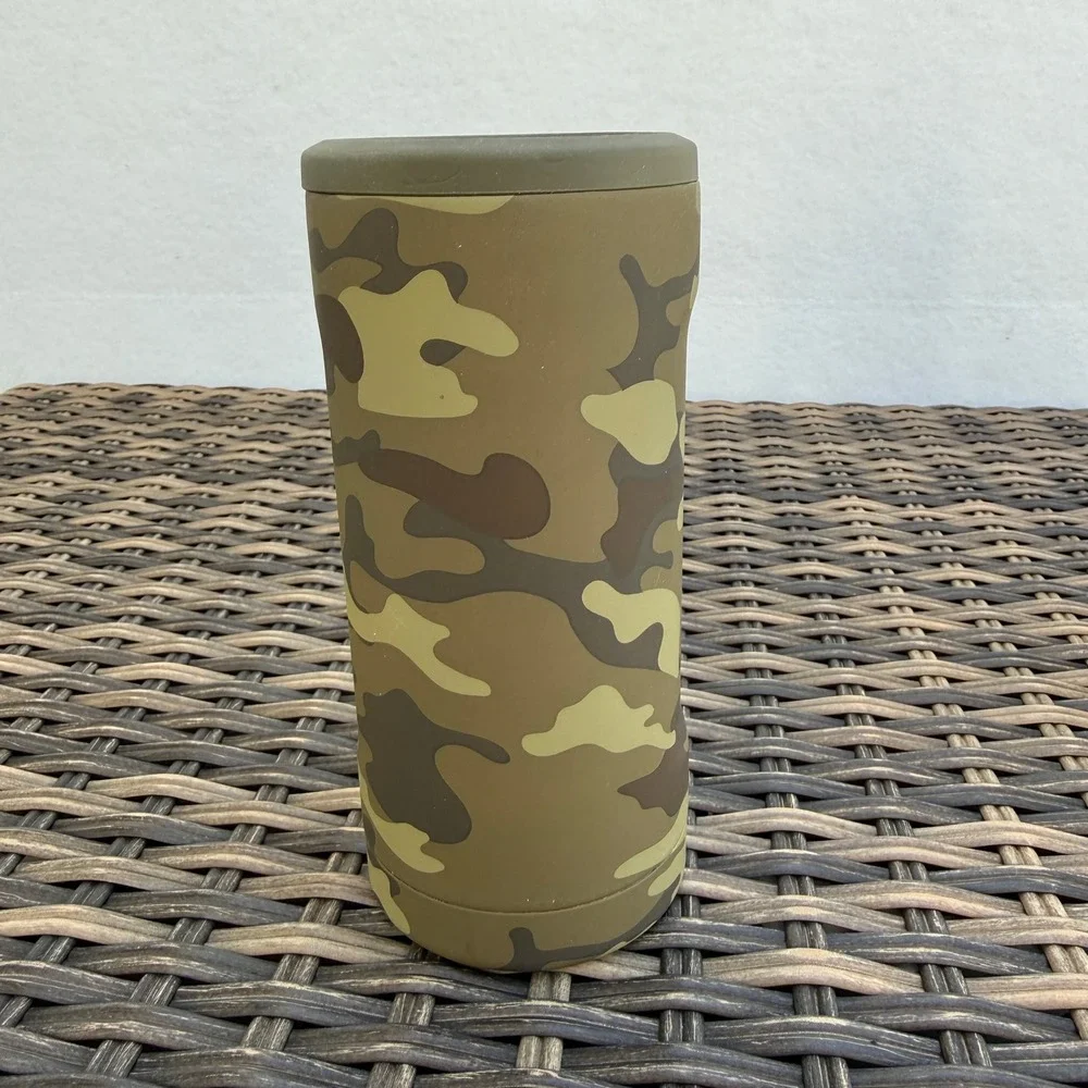 BrüMate Hopsulator Slim 12 oz Forest Camo Can Cooler New Open Box
